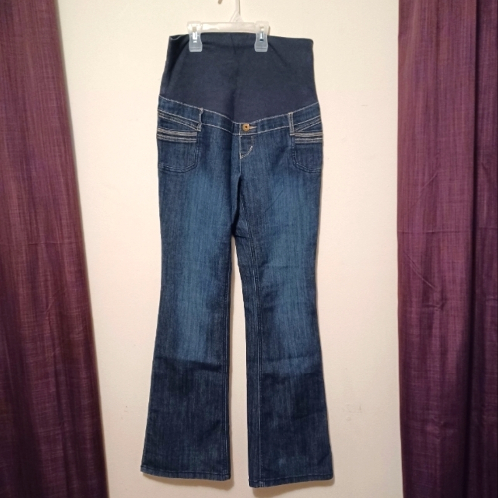 Thyme Maternity jeans medium size very stretchy comfortable denim flare pants